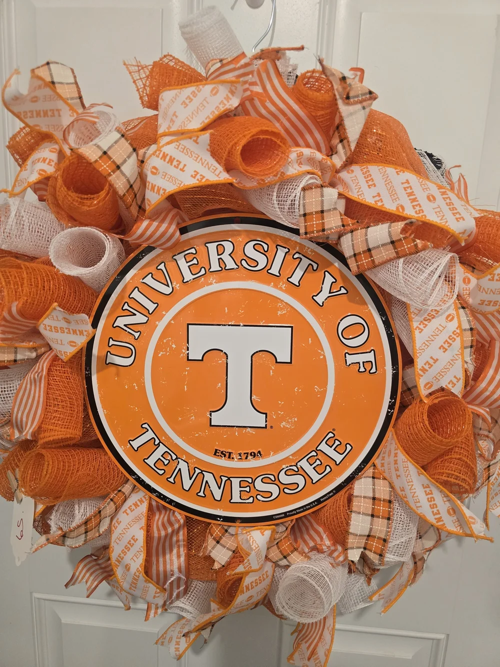 University of Tennessee Orange T Wreath Football
